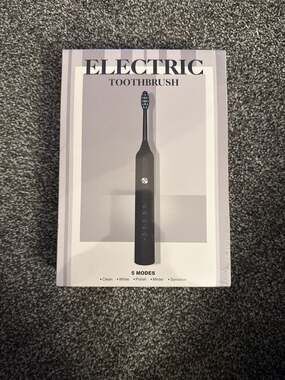 New Sonic Electric Toothbrush - 5 Cleaning Modes - Black Rechargeable